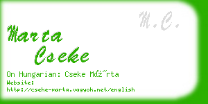 marta cseke business card